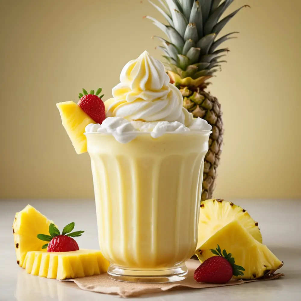 Delicious Dole Whip served in a bowl, showcasing its creamy texture and tropical pineapple flavor.