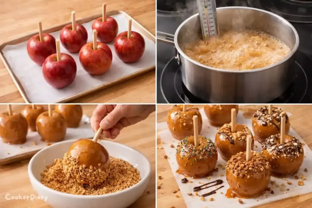Four-step composite showing the process of making the recipe.