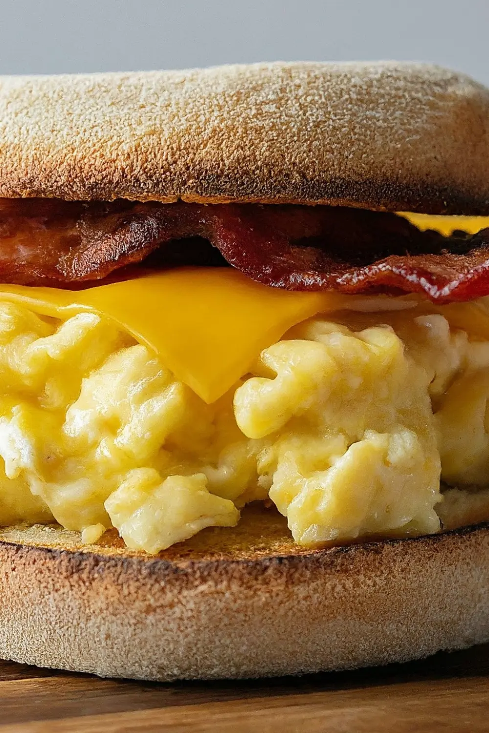 A warm and inviting Jimmy Dean breakfast sandwich with eggs, cheese, and sausage on a toasted bun.
