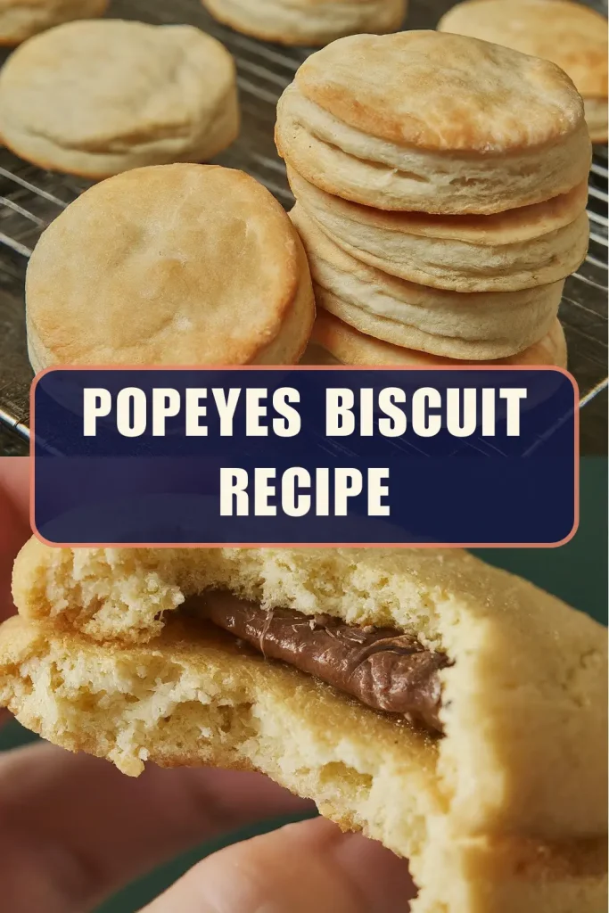 homemade popeyes biscuit recipe image for sharing on social media
