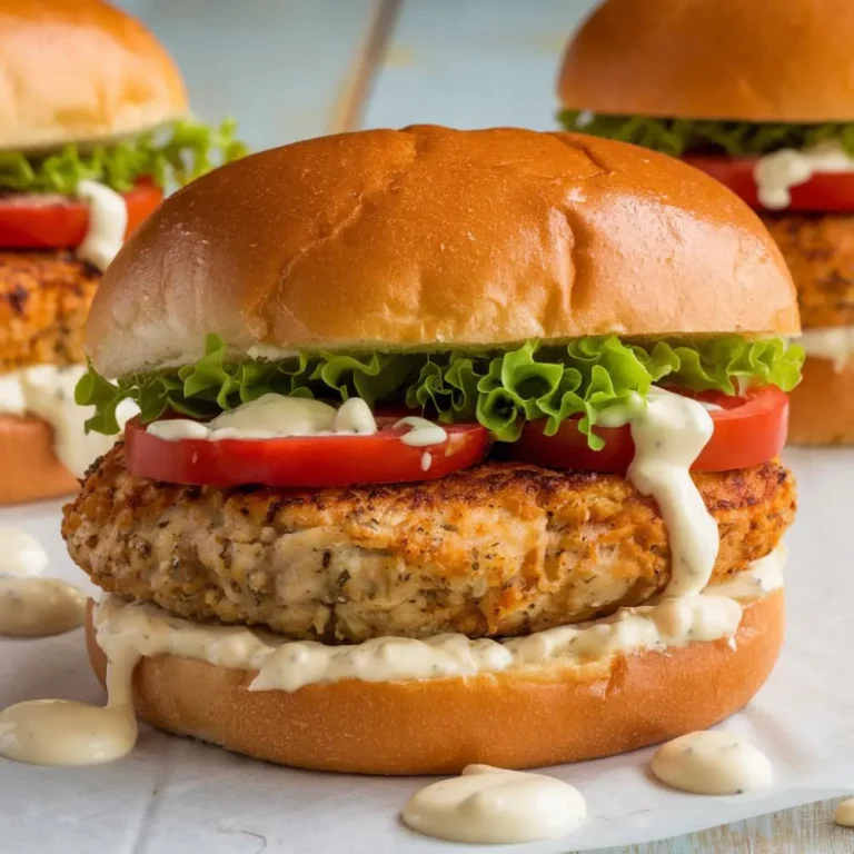 A delicious chicken patty sandwich with fresh lettuce, tomatoes, and cheese, served on soft buns.