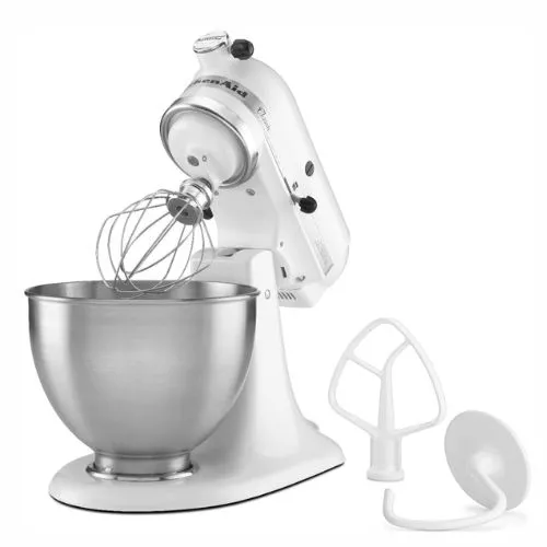 KitchenAid Classic Series 4.5 Quart Tilt-Head Stand Mixer K45SS in White
