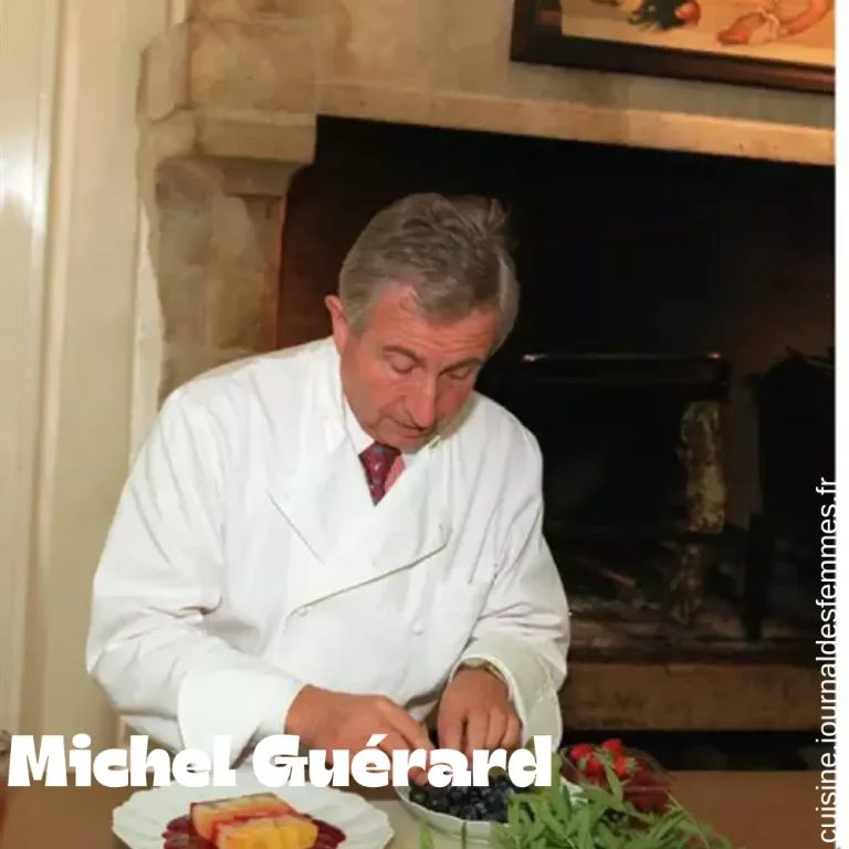 Portrait of renowned French chef Michel Guérard, pioneer of Nouvelle Cuisine and master of light, refined dishes.