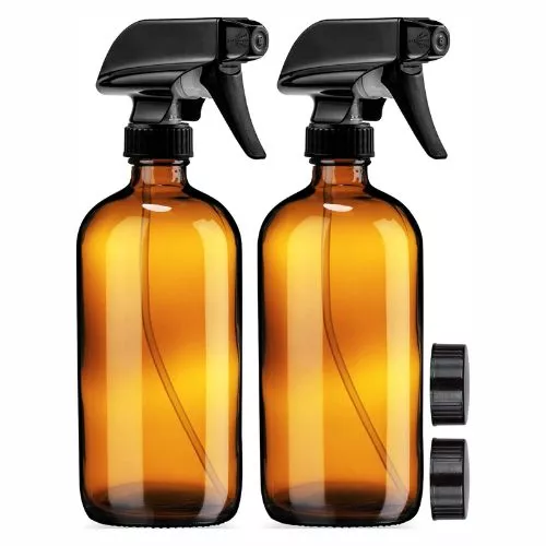 Sally’s Organics Amber Glass Bottles.