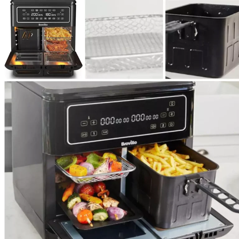 A sleek Breville air fryer on a kitchen counter, ready to cook delicious meals with minimal oil.