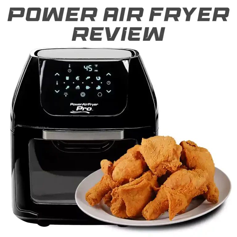 A sleek power air fryer on a kitchen counter, ready to cook healthy and delicious meals with minimal oil.