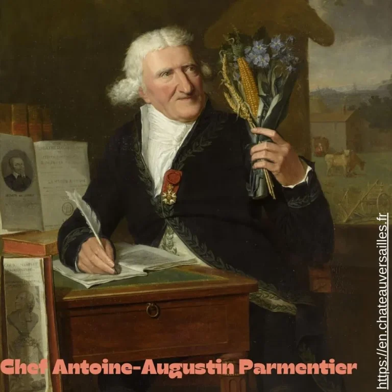 Portrait of Antoine-Augustin Parmentier, a French pharmacist, agriculturalist, and culinary innovator, known for popularizing the potato in French cuisine.