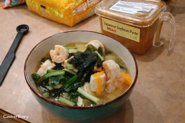 Organic Saikyo Sweet Miso Paste in a soup bowl