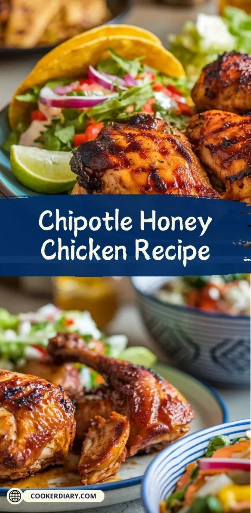 Grilled Chipotle Honey Chicken served with tacos, rice, and fresh greens.