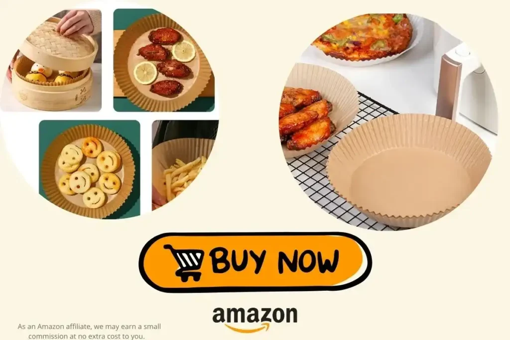 Ailun 6.5-inch Air Fryer Paper Liners – 100PCS Non-Stick Disposable Parchment Papers kitchen tools in amazon