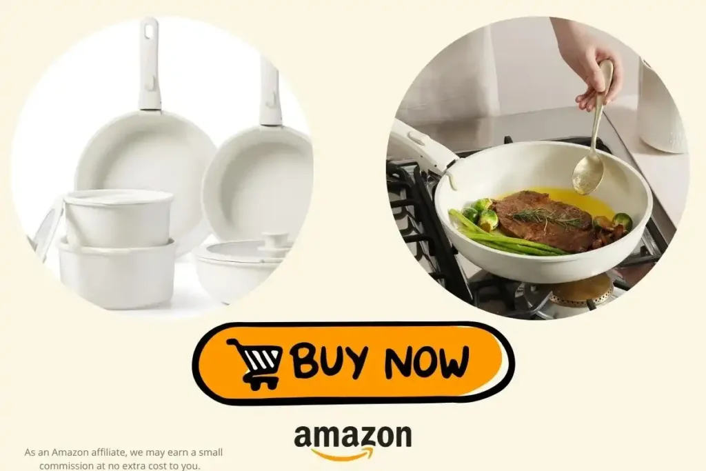 CAROTE Nonstick Cookware Set with detachable handles for compact storage