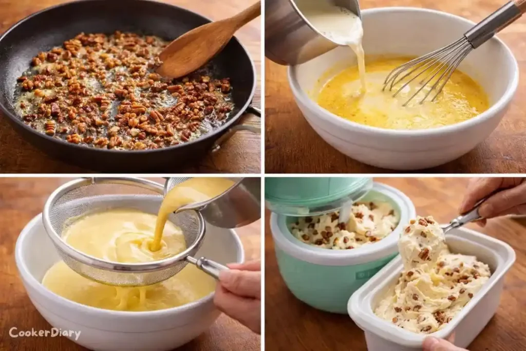 Four-step composite showing how to make the recipe.