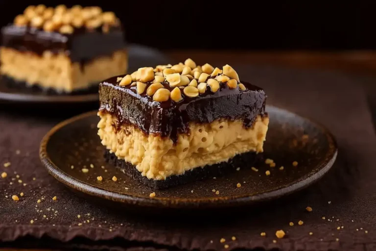 Cheesecake bars with chocolate swirl on top, cut into square servings