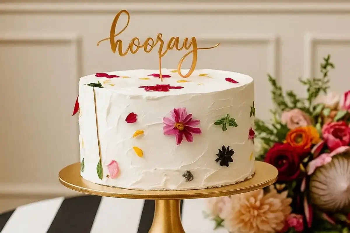Elegant simple wedding cake with smooth white frosting and minimalistic design