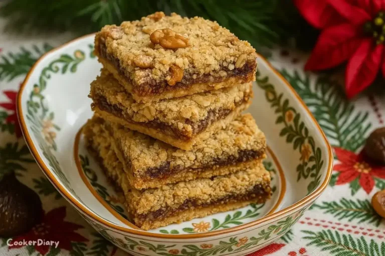 Homemade fig bars with a golden crust and sweet fig filling