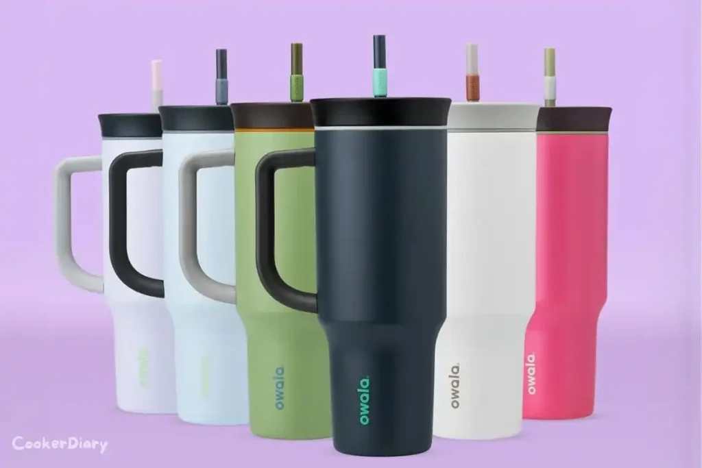 Owala 40 oz tumbler with ergonomic handle and built-in straw in a sleek, modern design