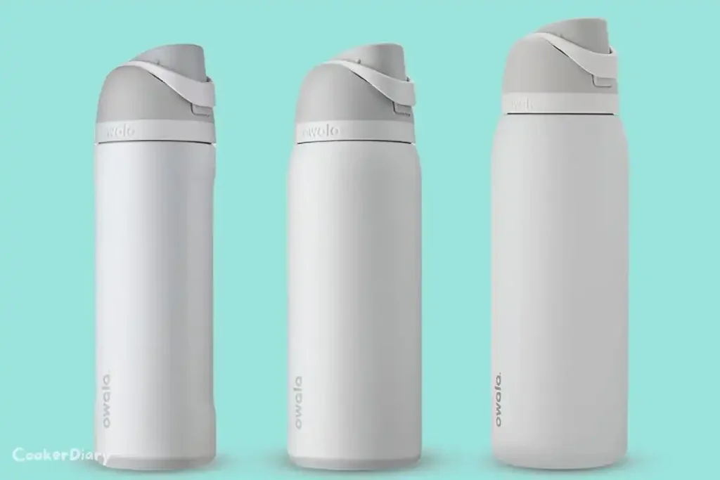 Owala FreeSip stainless steel insulated water bottle with dual-sip lid and carry loop