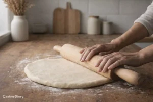 rolling dough for cruffins