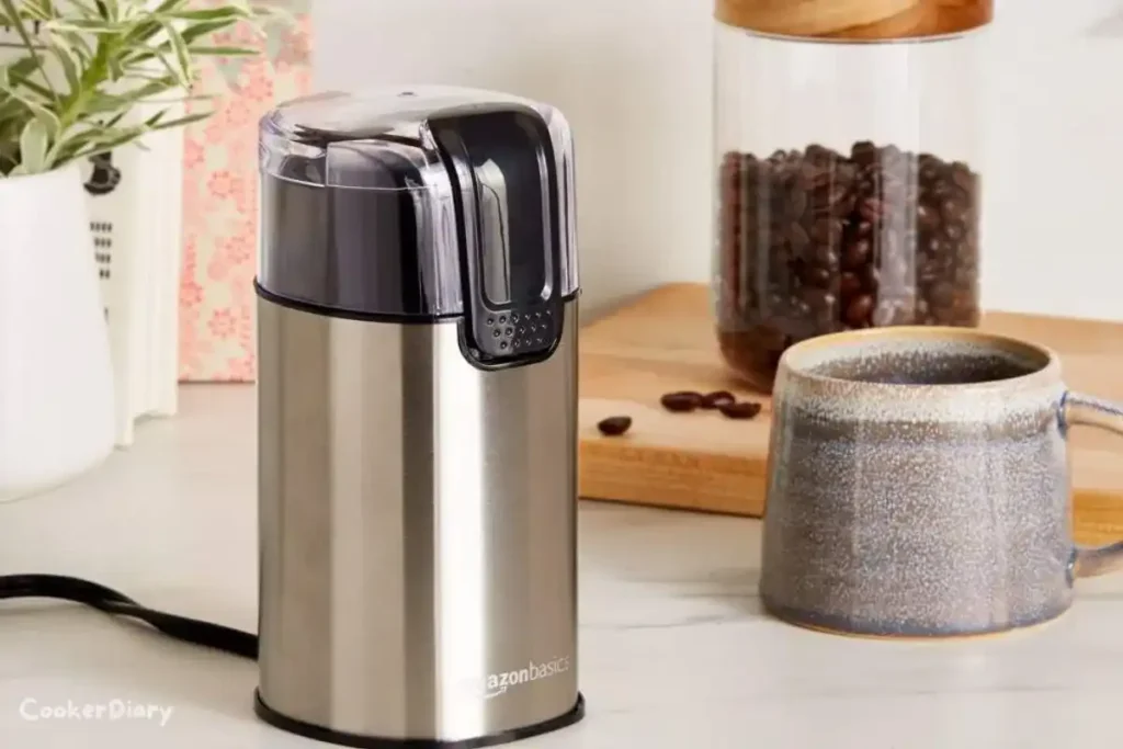 Amazon Basics Electric Coffee Grinder with stainless steel blades for coffee beans, spices, and herbs
