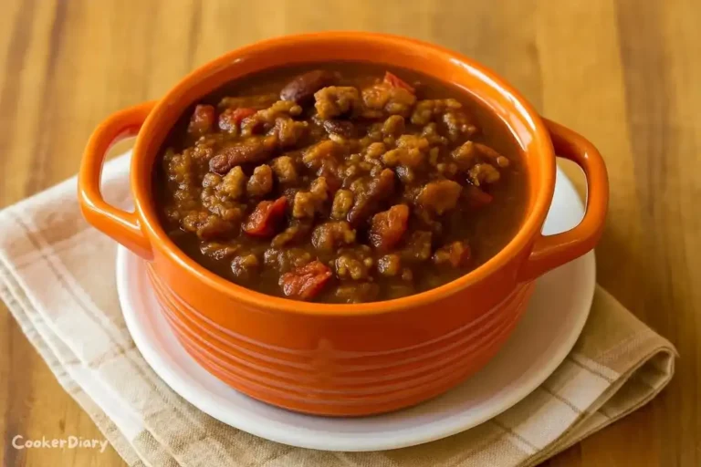 Bowl of hearty pumpkin chili garnished with herbs and spices