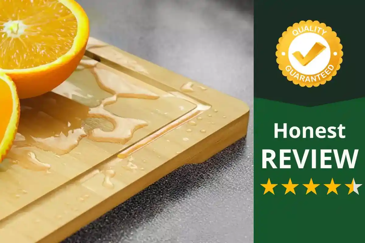 Royal Craft Wood bamboo cutting board with deep juice groove and durable surface