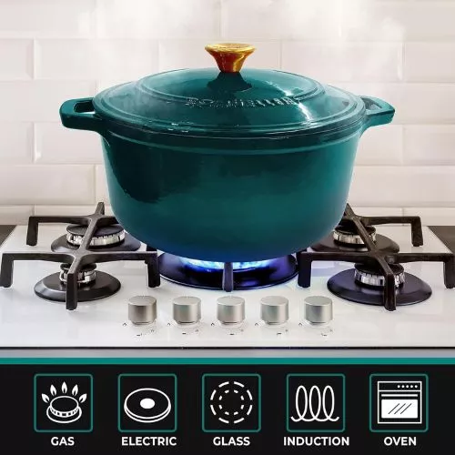 Mueller DuraCast 6 Quart Enameled Cast Iron Dutch Oven