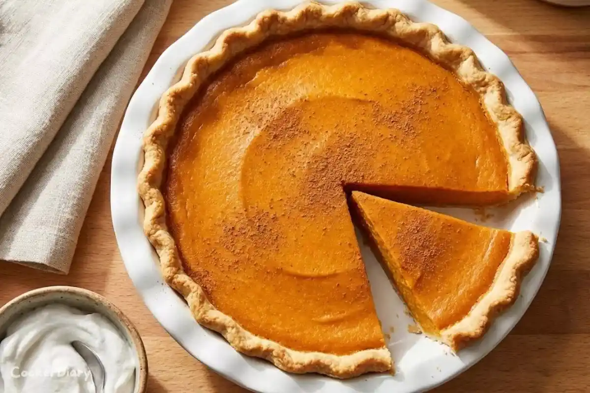 Creamy vegan sweet potato pie with coconut whip