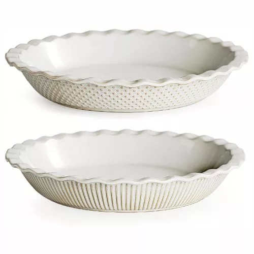 Ceramic Pie Pan Set of 2