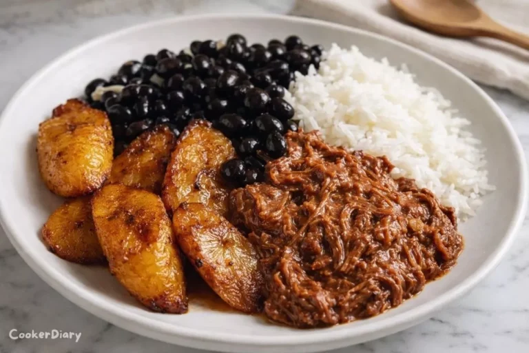 Side angle view of Venezuelan Pabellón Criollo
