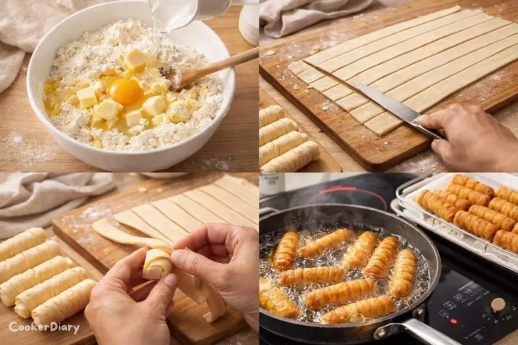 Four-step composite showing how to make this recipe.