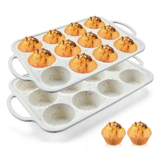 Vinino 2Pack Silicone Muffin Pan