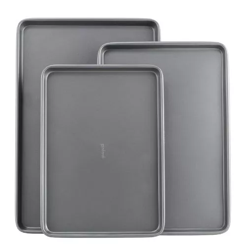 GoodCook Everyday Nonstick Baking Sheet Set – 3-Piece Carbon Steel Cookie & Bakeware Collection