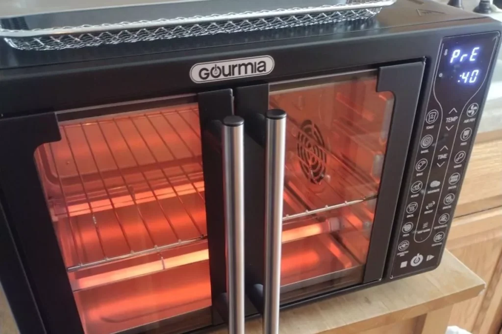 Preheating the French Door Air Fryer