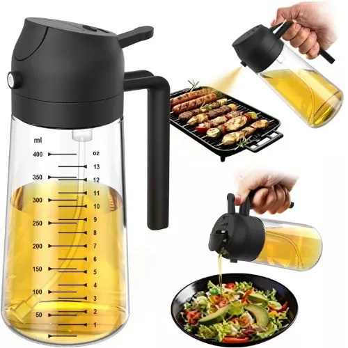 TrendPlain 16oz/470ml Glass Olive Oil Sprayer for Cooking