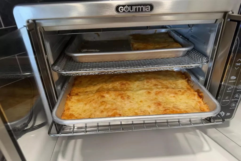 breakfast casserole in the oven