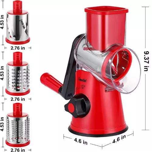 Geedel Rotary Cheese Grater dimensions