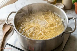 Boiling spaghetti for sardine pasta recipe