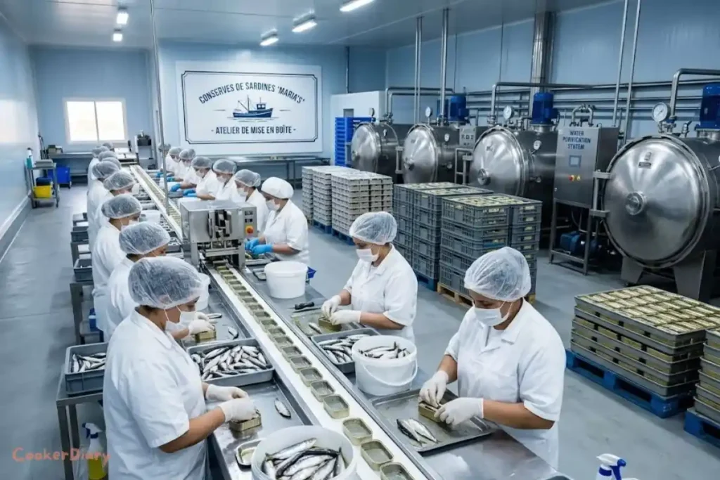 Moroccan canned sardines factory production FAO 34